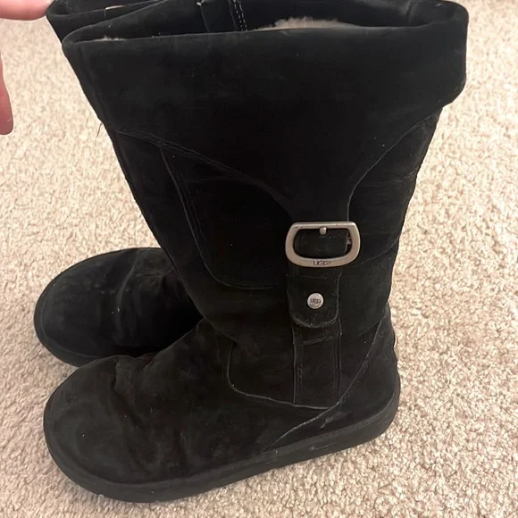 UGG Shoes Black Combat Boot Uggs Poshmark